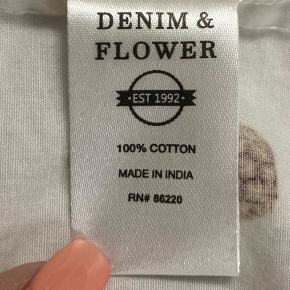 Denim &‎ Flowers EUC Mens slim fit, button up pineapple shirt, size small - Picture 8 of 16